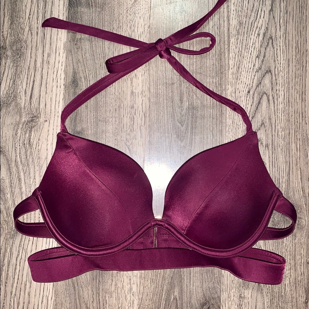 Victoria Secret Hottie Halter 34B 32C Eggplant